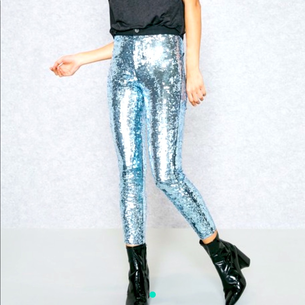 NEW Topshop Joni Sequin Jeans
